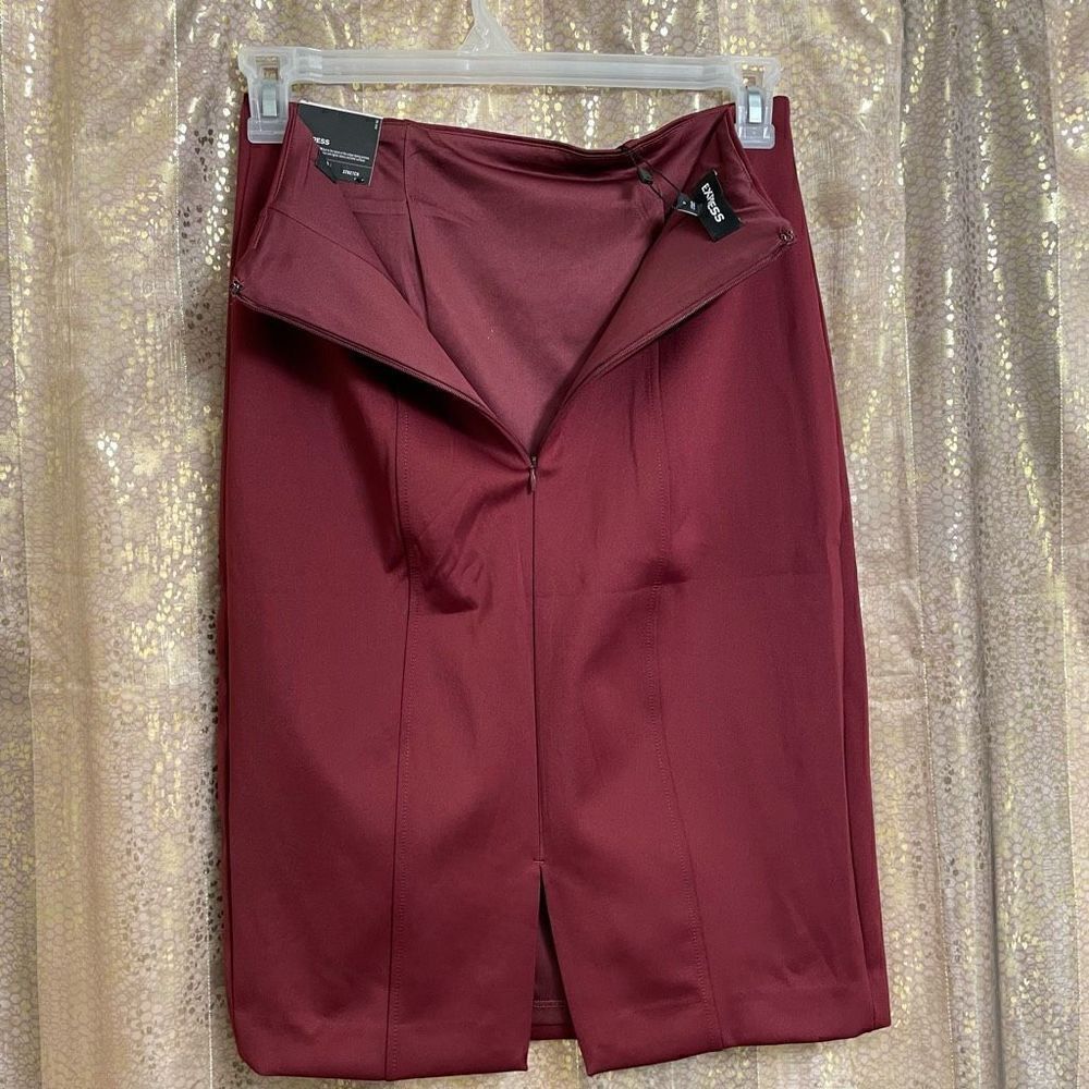 ‎Express brick red maroon pencil skirt, S NWT - Picture 6 of 8